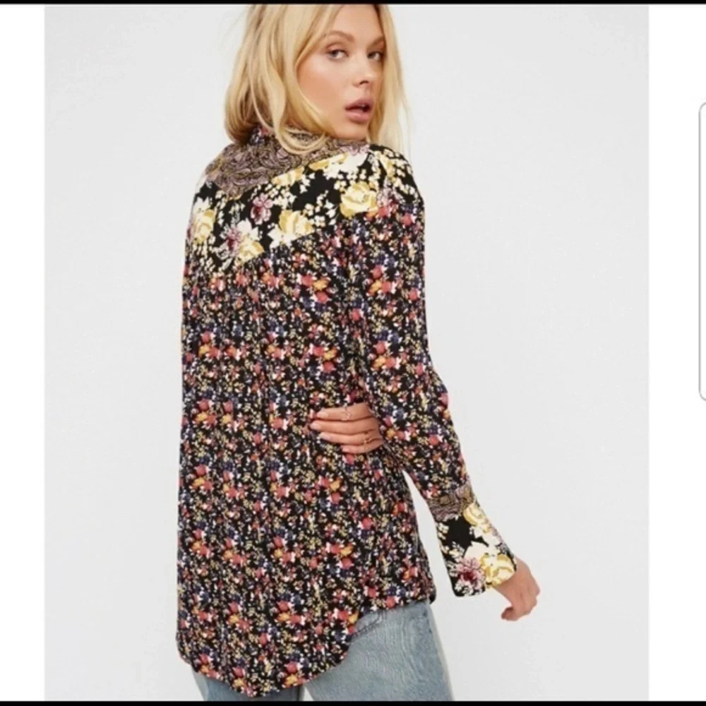 Free People Long Sleeve Tunic Top Size Small‎